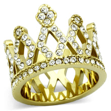 TK1109 - Stainless Steel Ring IP Gold(Ion Plating) Women Top Grade Crystal Clear