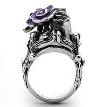 TK1122 - Stainless Steel Ring High polished (no plating) Women Top Grade Crystal Emerald
