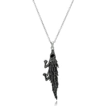 TK1124 - Stainless Steel Pendant High polished (no plating) Women Top Grade Crystal Jet