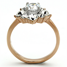 TK1168 - Stainless Steel Ring Two-Tone IP Rose Gold Women AAA Grade CZ Clear