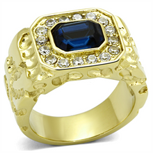 TK1192 - Stainless Steel Ring IP Gold(Ion Plating) Men Top Grade Crystal Montana