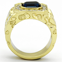 TK1192 - Stainless Steel Ring IP Gold(Ion Plating) Men Top Grade Crystal Montana
