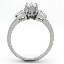 TK1220 - Stainless Steel Ring High polished (no plating) Women AAA Grade CZ Clear