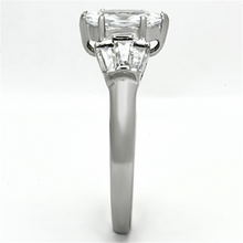 TK1220 - Stainless Steel Ring High polished (no plating) Women AAA Grade CZ Clear
