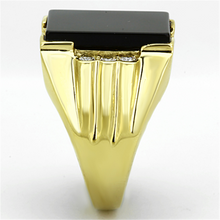 TK1236 - Stainless Steel Ring IP Gold(Ion Plating) Men Synthetic Jet