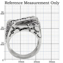 TK124 - Stainless Steel Ring High polished (no plating) Men AAA Grade CZ Clear
