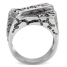 TK124 - Stainless Steel Ring High polished (no plating) Men AAA Grade CZ Clear
