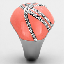 TK1307 - Stainless Steel Ring High polished (no plating) Women Top Grade Crystal Clear