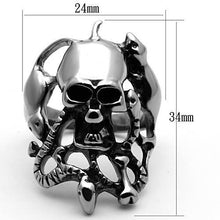 TK1315 - Stainless Steel Ring High polished (no plating) Men Epoxy Jet