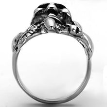 TK1315 - Stainless Steel Ring High polished (no plating) Men Epoxy Jet