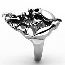 TK1315 - Stainless Steel Ring High polished (no plating) Men Epoxy Jet