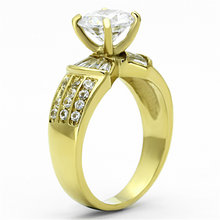 TK1323 - Stainless Steel Ring IP Gold(Ion Plating) Women AAA Grade CZ Clear