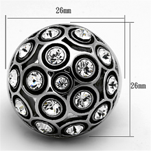 TK1325 - Stainless Steel Ring High polished (no plating) Women Top Grade Crystal Clear