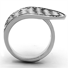 TK1328 - Stainless Steel Ring High polished (no plating) Women Top Grade Crystal Clear