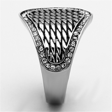 TK1328 - Stainless Steel Ring High polished (no plating) Women Top Grade Crystal Clear
