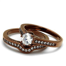TK1330LC - Stainless Steel Ring IP Coffee light Women AAA Grade CZ Clear