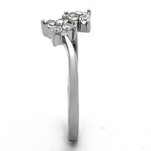 TK1333 - Stainless Steel Ring High polished (no plating) Women AAA Grade CZ Clear