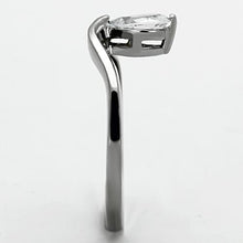 TK1336 - Stainless Steel Ring High polished (no plating) Women AAA Grade CZ Clear