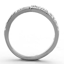 TK1338 - Stainless Steel Ring High polished (no plating) Women Top Grade Crystal Clear