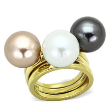 TK1370 - Stainless Steel Ring IP Gold(Ion Plating) Women Synthetic Multi Color