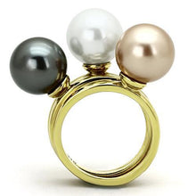 TK1370 - Stainless Steel Ring IP Gold(Ion Plating) Women Synthetic Multi Color