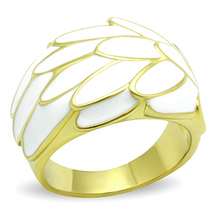 TK1387 - Stainless Steel Ring IP Gold(Ion Plating) Women No Stone White