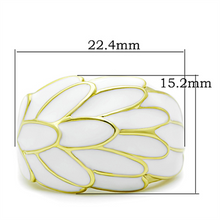 TK1387 - Stainless Steel Ring IP Gold(Ion Plating) Women No Stone White