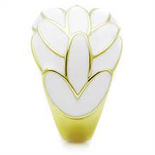 TK1387 - Stainless Steel Ring IP Gold(Ion Plating) Women No Stone White