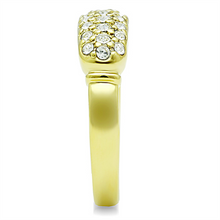TK1389 - Stainless Steel Ring IP Gold(Ion Plating) Women Top Grade Crystal Clear