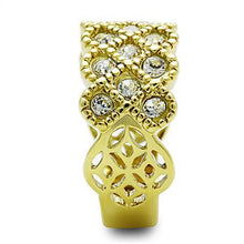 TK1394 - Stainless Steel Ring IP Gold(Ion Plating) Women Top Grade Crystal Clear