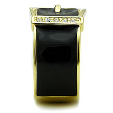 TK1396 - Stainless Steel Ring IP Gold(Ion Plating) Women Top Grade Crystal Clear