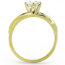 TK1416 - Stainless Steel Ring IP Gold(Ion Plating) Women AAA Grade CZ Clear