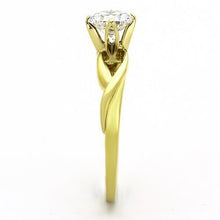 TK1416 - Stainless Steel Ring IP Gold(Ion Plating) Women AAA Grade CZ Clear