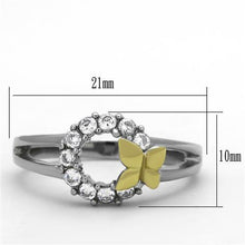 TK1434 - Stainless Steel Ring Two-Tone IP Gold (Ion Plating) Women AAA Grade CZ Clear