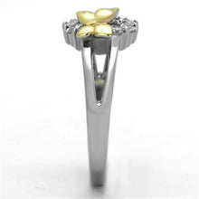 TK1434 - Stainless Steel Ring Two-Tone IP Gold (Ion Plating) Women AAA Grade CZ Clear