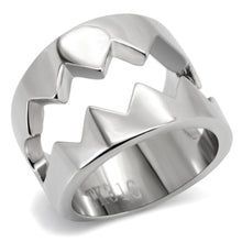 TK143 - Stainless Steel Ring High polished (no plating) Women No Stone No Stone