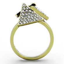 TK1485 - Stainless Steel Ring IP Gold(Ion Plating) Women Top Grade Crystal Clear