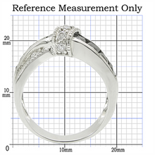 TK1494 - Stainless Steel Ring High polished (no plating) Women AAA Grade CZ Jet