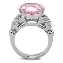TK1512 - Stainless Steel Ring High polished (no plating) Women AAA Grade CZ Rose