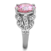 TK1512 - Stainless Steel Ring High polished (no plating) Women AAA Grade CZ Rose