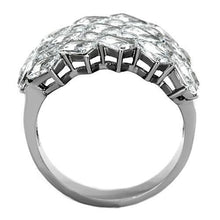 TK1522 - Stainless Steel Ring High polished (no plating) Women AAA Grade CZ Clear
