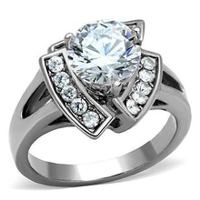 TK1528 - Stainless Steel Ring High polished (no plating) Women AAA Grade CZ Clear
