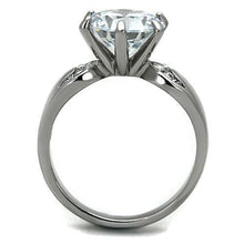 TK1536 - Stainless Steel Ring High polished (no plating) Women AAA Grade CZ Clear