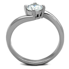 TK1543 - Stainless Steel Ring High polished (no plating) Women AAA Grade CZ Clear