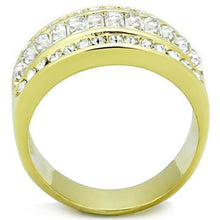 TK1561 - Stainless Steel Ring IP Gold(Ion Plating) Women Top Grade Crystal Clear