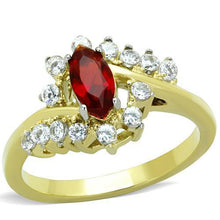TK1569 - Stainless Steel Ring Two-Tone IP Gold (Ion Plating) Women Synthetic Siam