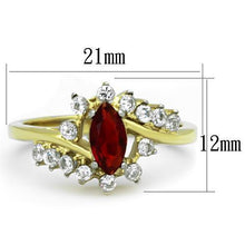TK1569 - Stainless Steel Ring Two-Tone IP Gold (Ion Plating) Women Synthetic Siam