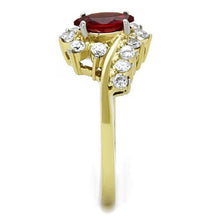 TK1569 - Stainless Steel Ring Two-Tone IP Gold (Ion Plating) Women Synthetic Siam