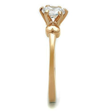 TK1596 - Stainless Steel Ring IP Rose Gold(Ion Plating) Women AAA Grade CZ Clear