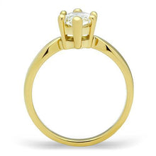TK1673 - Stainless Steel Ring IP Gold(Ion Plating) Women AAA Grade CZ Clear